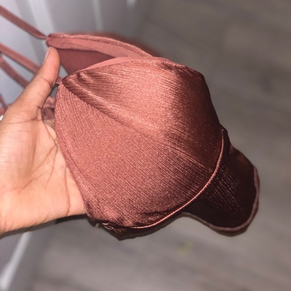 Shiny 💎Glittering Nude Rose Brown Top - Picture 1 of 2